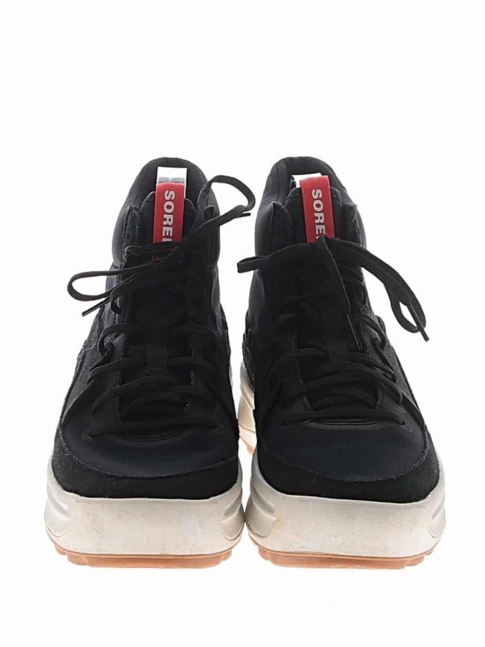 Sorel Black & Red Platform Lace-Up Sneakers